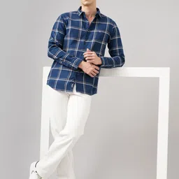 PAUL STREET Men Standard Slim Fit Opaque Checked Casual Shirt image 4