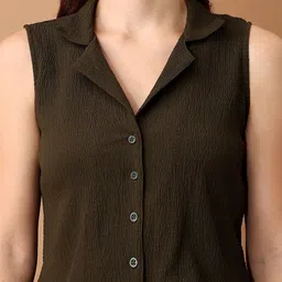 Murcia Self Design Sleeveless Shirt With Trouser Coord image 2