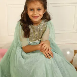 Miyo Embellished Puff Sleeve A-Line Maxi Dress image 2