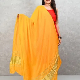 Apratim Striped Woven Design Zari Work Dupatta-picture-54