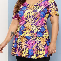 BAESD Printed Swim Suit With Attached Shorts image 5