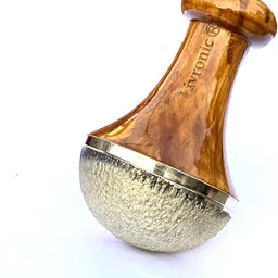 Livronic KANSA WAND WITH VATKI 252 Bronze Kansa Natural Vatki Cup with Wooden Handle Ayurvedic Detox Foot Massager Massager-picture-16
