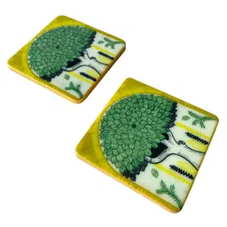 d'orable The Indo-Rome Tree Multicolour (4 x 4 Inches) Marble (Set of 2) Coasters image 5