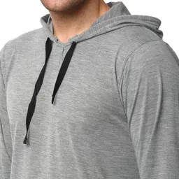 mack jonney Men Top & Pyjama Set Grey, Silver Self Design image 4