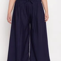 CLORA CREATION PLUS Women Plus Size Pack Of 2 Straight Fit Ethnic Palazzos image 4