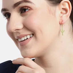 Carlton London Contemporary Enamelled Drop Earrings image 5