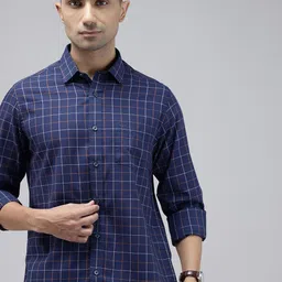 ColorPlus Contemporary Checked Pure Cotton Casual Shirt-picture-12
