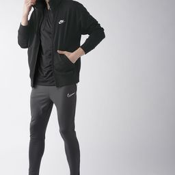 Nike Men Black Solid AS NSW CLUB FZ FT Hooded Sweatshirt-picture-4
