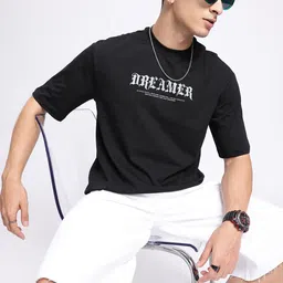 glitchez Street Classic Typography Printed Relaxed Fit T-shirt-picture-11