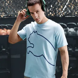 Puma Big Cat Logo Printed Pure Cotton T-shirt-picture-26