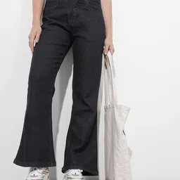 The Roadster Life Co. Women Flared High-Rise Light Fade Stretchable Jeans-picture-19
