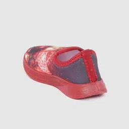 toothless Boys Maroon Avengers Iron Man Printed Slip-On Sneakers image 2