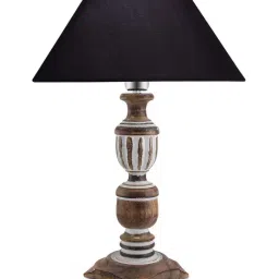 Homesake Brown Wooden Table Lamp (Bulb Included) - Set of 1 image 2