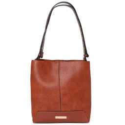 Aldo CALLIA220 Brown Solid Medium Bucket Handbag image 2