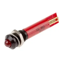 RS PRO Red Panel Mount Indicator 12V AC, Mounting Hole Size 8 mm, Termination Type Solder Tab, Model No 210591-picture-17