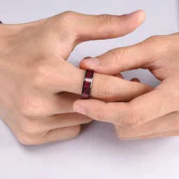 MEENAZ MEENAZ Men Set Of 2 Stainless Steel Dragon Thumb Band Finger Rings image 4
