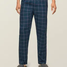 XYXX White & Navy Blue Checks Pyjamas (Pack Of 3) image 2