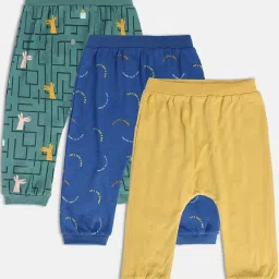 MINIKLUB Kids Multicolor Printed Pants (Pack Of 3) image 2