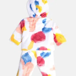 MINIKLUB Kids White Printed Full Sleeves Top with Pants image 2