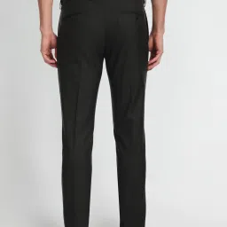 Arrow Green Slim Fit Self Pattern Trousers image 2