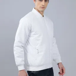 Cantabil White Nylon Regular Fit Reversible Jacket image 3