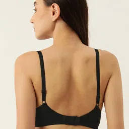 Leading Lady Black Full Coverage Padded T-Shirt Bra image 2