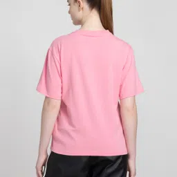 Adidas Originals Pink Cotton Printed T-Shirt image 2