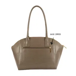 Baggit Khaki Solid Medium Bowler Handbag image 2