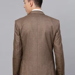 ManQ Brown Slim Fit Notch Lapel Blazer image 2