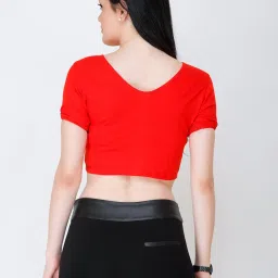 Scorpius Red Regular Fit Crop Top image 2