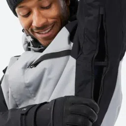 Dreamscape Zinc Grey Regular Fit Colour Block Sports Hoodie image 5