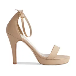 Eridani Women's Nova Beige Ankle Strap Stilettos image 2