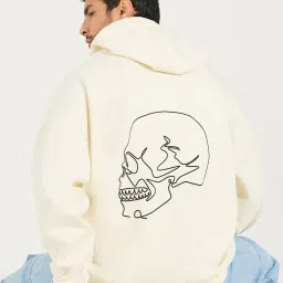 Styli Cream Oversized Graphic Hoodie image 3
