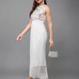 Miss Chase White Embellished Midi Dress image 3