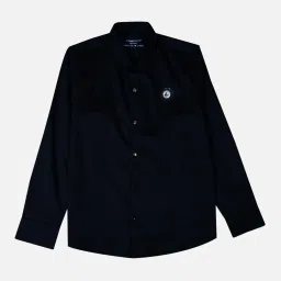 Cavio Boys Black Cotton Blend Solid Shirt image 3