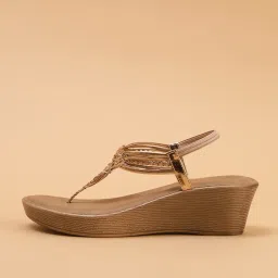 Eridani Women's Jinx Rose Gold Sling Back Wedges image 2