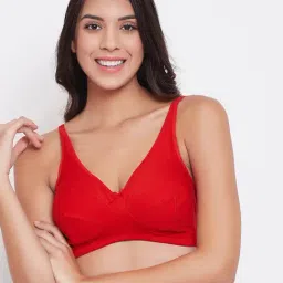 Clovia Red Non Wired Non Padded Full Coverage Bra-picture-25