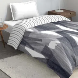 DDECOR Live beautiful Grey Polycotton 136 TC Abstract Winter Quilt image 2