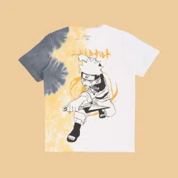 Pantaloons Junior Boys Bright White & Yellow Cotton Character Based T-Shirts image 3