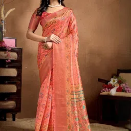 AmiFashion Woven Design Zari Silk Blend Handloom Saree-picture-16