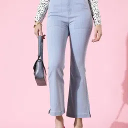 DOLCE CRUDO Light Blue Bootcut Jeans-image-58