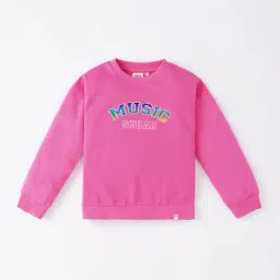Ed-a-Mamma Kids Pink Cotton Printed Full Sleeves Sweatshirt-image-57