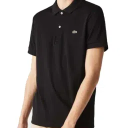 Lacoste Black Cotton Regular Fit Polo T-Shirts-picture-27