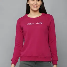 Allen Solly Pink Logo Print Sweatshirt-image-28