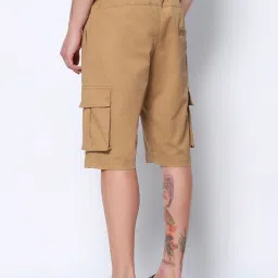 Bewakoof Brown Regular Fit Cargo Shorts image 2