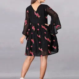 APNISHA Black Embroidered Slip Dress image 2