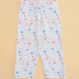 YU by Pantaloons Kids Yellow & Grey Cotton Printed Pajamas (Pack of 2) image 2