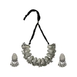Teejh Pitara Collection Vaidehi Silver Oxidized Jewellery Set image 2
