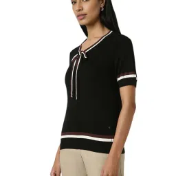 Van Heusen Black Plain Tops image 3