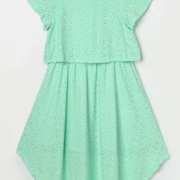 Fame Forever by Lifestyle Kids Green Cotton Regular Fit Dress image 2
